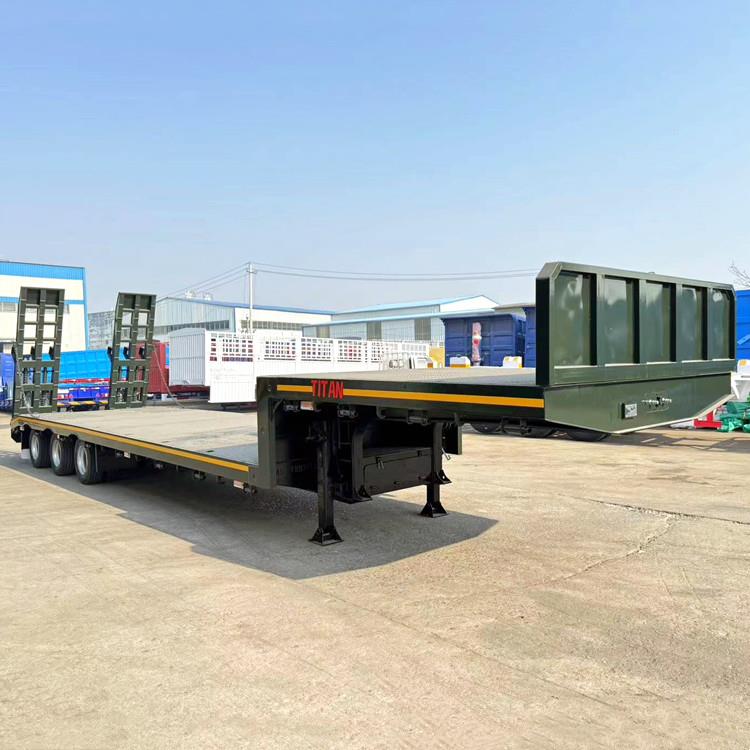 Flat Type 3 Axle Lowbed Trailer