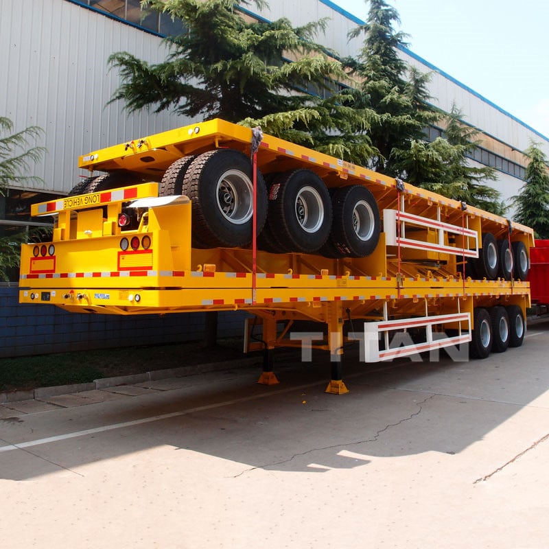 tri-axle flat-bed trailer