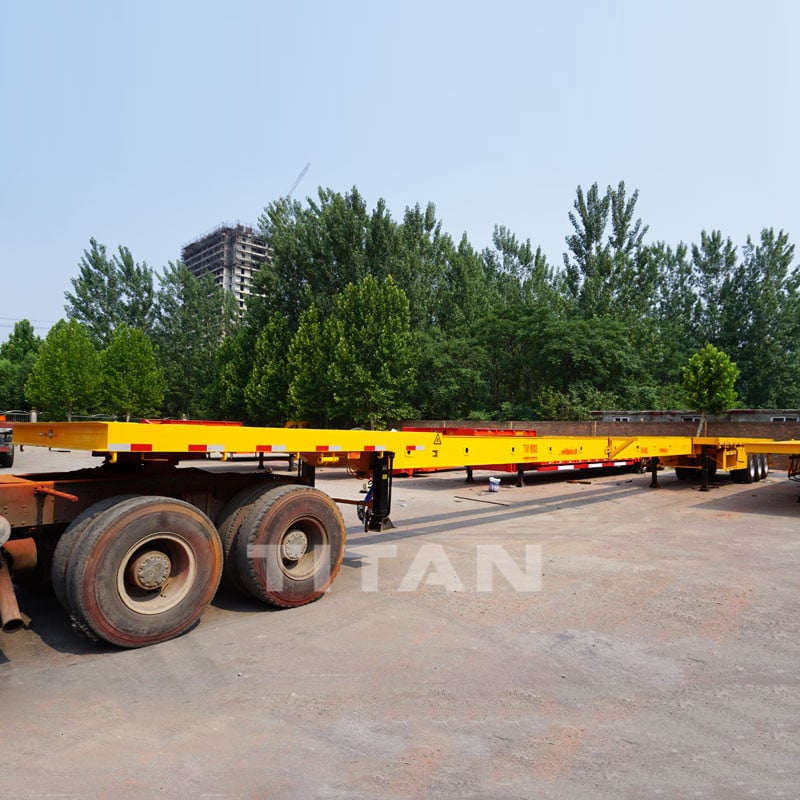 25 meters Extendable flatbed semi Trailer