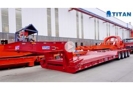4 line 8 axle detachable gooseneck trailer