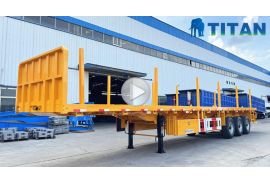 Tri Axle Flatbed Trailer with Pillars