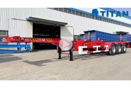 Tri axle container chassis